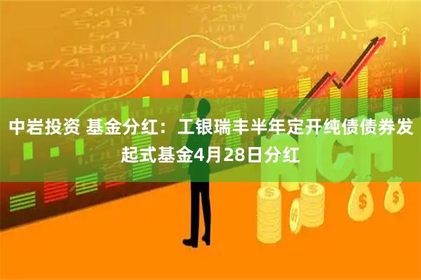 中岩投资 基金分红：工银瑞丰半年定开纯债债券发起式基金4月28日分红