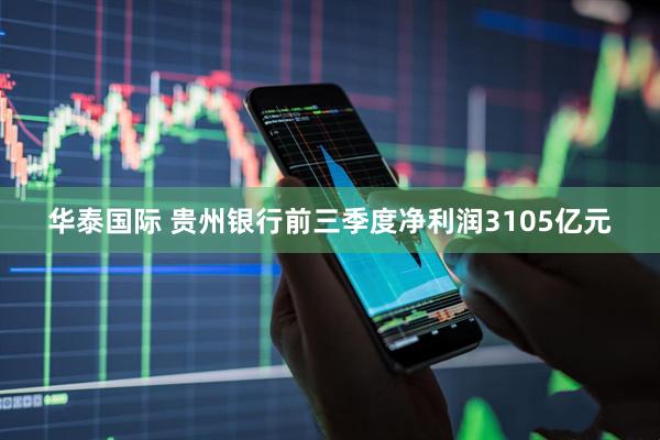 华泰国际 贵州银行前三季度净利润3105亿元